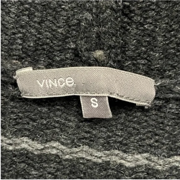 VINCE Yak/Wool Tan Taupe Ombre Hooded Cardigan Sz Small - Picture 11 of 13